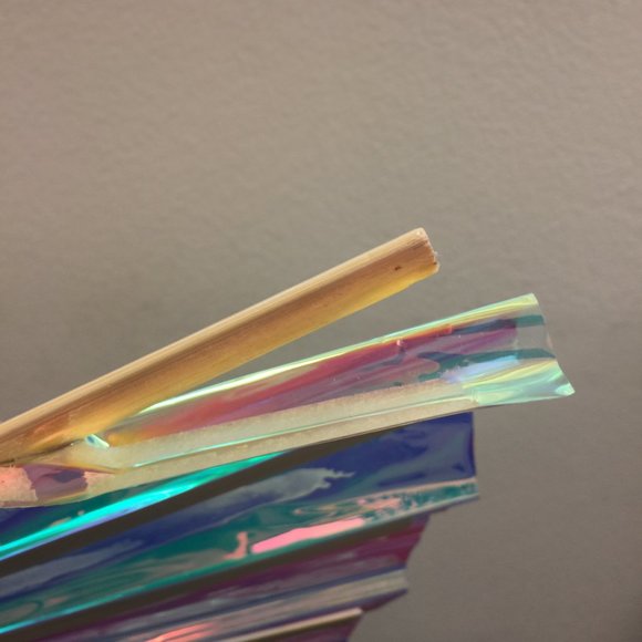 PRE-LOVED LASR - Liquid Shockwave Iridescent Fluid Rave Fan- MISC019 - Picture 7 of 7